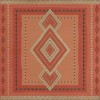 Pattern 61 Hippie 72x72 Vintage Vinyl Floorcloth