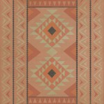 Pattern 62 Peacenik 48x48 Vintage Vinyl Floorcloth