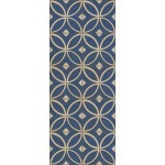 Pattern 70 Dress Blues 36x90 Vintage Vinyl Floorcloth