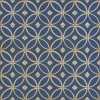 Pattern 70 Dress Blues 48x48 Vintage Vinyl Floorcloth