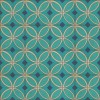 Pattern 70 Echoes From the Bells 36x36 Vintage Vinyl Floorcloth