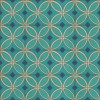 Pattern 70 Echoes From the Bells 48x48 Vintage Vinyl Floorcloth