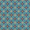 Pattern 70 Sunday Morning Hues 72x72 Vintage Vinyl Floorcloth