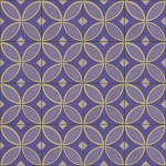 Pattern 70 Waltzing with Violets in Our Hair 48x48 Vintage Vinyl Floorcloth