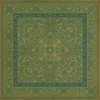 Pattern 76 Cabbages and Kings 72x72 Vintage Vinyl Floorcloth