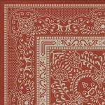 Pattern 76 Mimsy 36x36 Vintage Vinyl Floorcloth