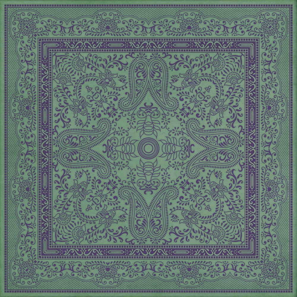 Pattern 76 Underland 48x48 Vintage Vinyl Floorcloth