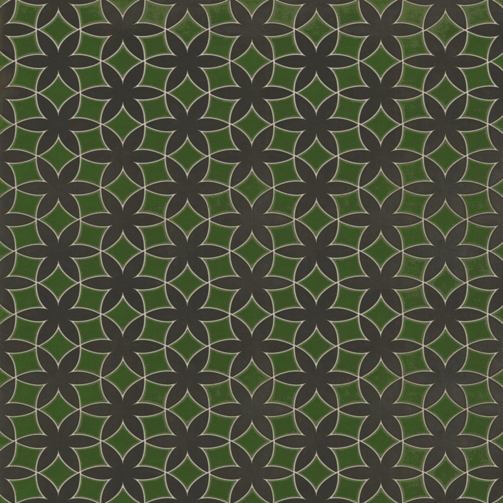 Pattern 79 How Green Was My Valley 60x60 Vintage Vinyl Floorcloth