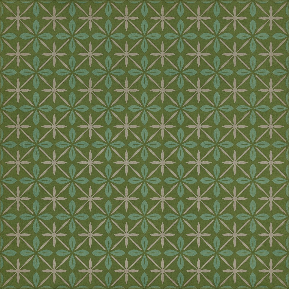Pattern 81 Downtown Diner 60x60 Vintage Vinyl Floorcloth