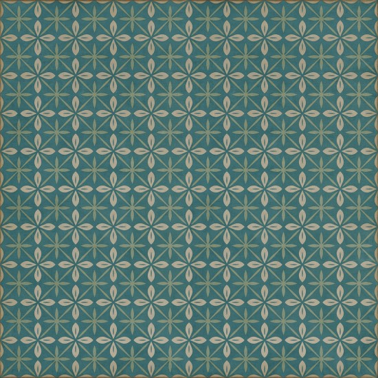Pattern 81 Oceanside Inn 120x120 Vintage Vinyl Floorcloth