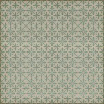 Pattern 81 the Bluebird Cafe 96x96 Vintage Vinyl Floorcloth