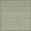 Pattern 81 the Bluebird Cafe 96x96 Vintage Vinyl Floorcloth