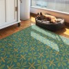 Pattern 81 the Garden Room 38x56 Vintage Vinyl Floorcloth