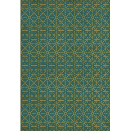 Pattern 81 the Garden Room 96x140 Vintage Vinyl Floorcloth