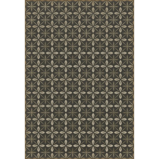 Pattern 81 the Transport Cafe 70x102 Vintage Vinyl Floorcloth