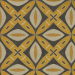 Pattern 82 Canary Robb 38x56 Vintage Vinyl Floorcloth