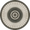 Pattern 83 Pirouette 36 round Vintage Vinyl Floorcloth
