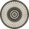 Pattern 83 Pirouette 48 round Vintage Vinyl Floorcloth