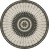 Pattern 83 Pirouette 72 round Vintage Vinyl Floorcloth