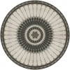 Pattern 83 Pirouette 96 round Vintage Vinyl Floorcloth