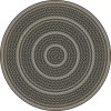 Pattern 85 Such a Cozy Room - Braided Round 96 Vintage Vinyl Floorcloth