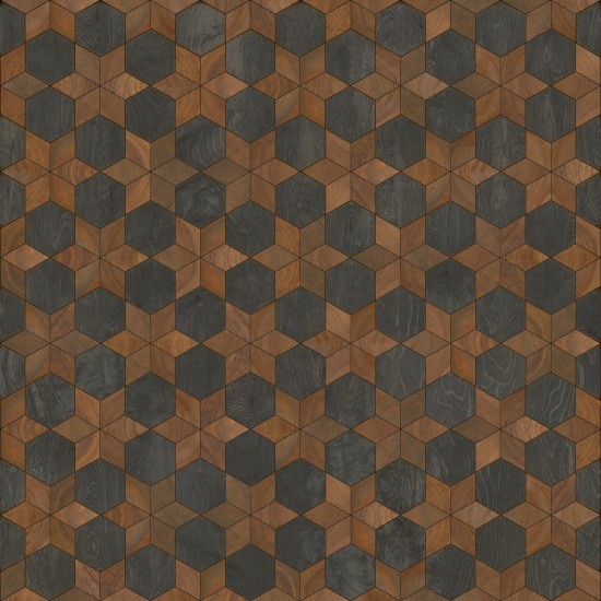 Artisanry - Illuminated - Dark Star 60x60 Vintage Vinyl Floorcloth