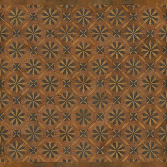 Artisanry - Roycrofter - Time and Chance 60x60 Vintage Vinyl Floorcloth