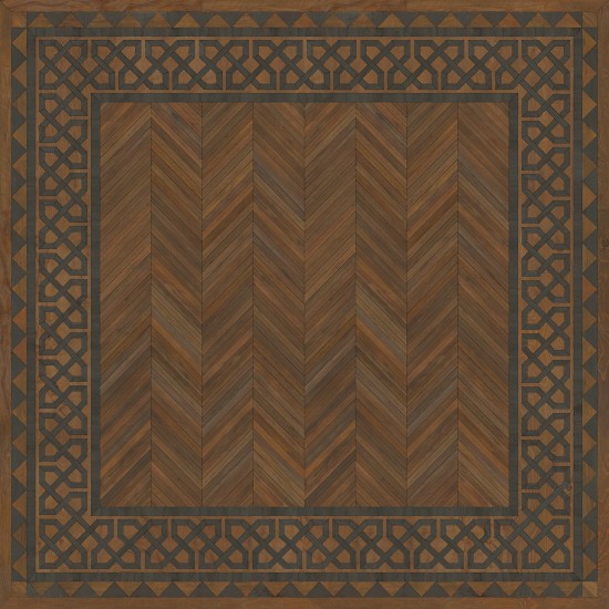 Artisanry - University - Oxford 120x120 Vintage Vinyl Floorcloth