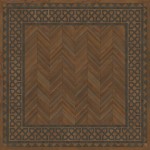 Artisanry - University - Oxford 96x96 Vintage Vinyl Floorcloth