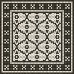 Mosaic F - Pelham Bay Park 48x48 Vintage Vinyl Floorcloth