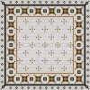 Mosaic G - Rawson Street 96x96 Vintage Vinyl Floorcloth