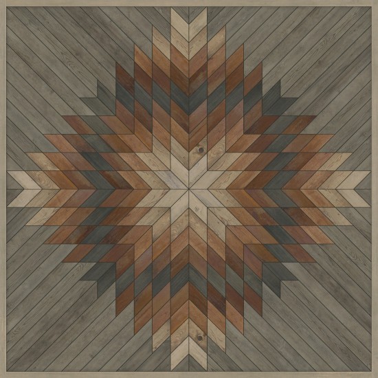 Norwegian - Wicklow - Glendalough 120x120 Vintage Vinyl Floorcloth