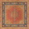 Persian Bazaar - Agra - Mughal 72x72 Vintage Vinyl Floorcloth