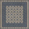 Persian Bazaar - Balouch - Ganjul 72x72 Vintage Vinyl Floorcloth