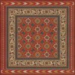 Persian Bazaar - Balouch - Jannat 60x60 Vintage Vinyl Floorcloth