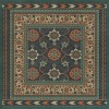 Persian Bazaar - Balouch - Sambay 36x36 Vintage Vinyl Floorcloth