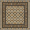 Persian Bazaar - Balouch - Zargul 72x72 Vintage Vinyl Floorcloth