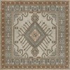 Persian Bazaar - Bergama - Emir 48x48 Vintage Vinyl Floorcloth