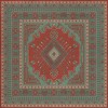 Persian Bazaar - Bergama - Ikbal 96x96 Vintage Vinyl Floorcloth