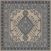 Persian Bazaar - Bergama - Nehir 48x48 Vintage Vinyl Floorcloth