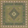 Persian Bazaar - Bergama - Pinar 36x36 Vintage Vinyl Floorcloth