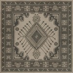 Persian Bazaar - Bergama - Seda 48x48 Vintage Vinyl Floorcloth