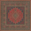 Persian Bazaar - Bergama - Volkan 96x96 Vintage Vinyl Floorcloth