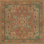 Persian Bazaar - Camelot - Guinevere 120x120 Vintage Vinyl Floorcloth