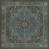 Persian Bazaar - Camelot - Merlin 36x36 Vintage Vinyl Floorcloth