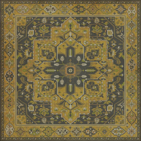 Persian Bazaar - Camelot - Sir Galahad 60x60 Vintage Vinyl Floorcloth