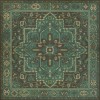 Persian Bazaar - Camelot - The Holy Grail 120x120 Vintage Vinyl Floorcloth
