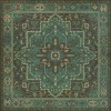 Persian Bazaar - Camelot - The Holy Grail 72x72 Vintage Vinyl Floorcloth