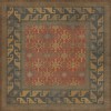 Persian Bazaar - Daghestan - Bazara Net 48x48 Vintage Vinyl Floorcloth