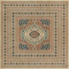 Persian Bazaar - Farahan - Ava 120x120 Vintage Vinyl Floorcloth